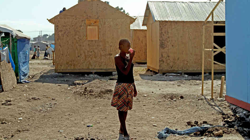 Temporary encampment near Cite Soleil slum in Port-au-Prince