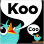 Two birds, one saying 'koo' and the other saying 'coo.' Two birds, one saying 'koo' and the other saying 'coo.'