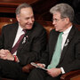 Sen. Charles Schumer (D-NY), left, speaks with Sen. Tom Coburn (R-OK). "We believe in strenuous discourse," Schumer told NBC News. Sen. Charles Schumer (D-NY), left, speaks with Sen. Tom Coburn (R-OK). "We believe in strenuous discourse," Schumer told NBC News.