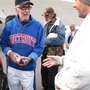 David Ross, also known as Waterman Dave, hands out bottled water and energy drinks from his trunk in San Diego. The 75-year-old retiree has made it his mission to help the homeless — even if it's just with a hug or a kind word.