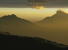 Rwanda volcanoes at twighlight Rwanda volcanoes at twighlight