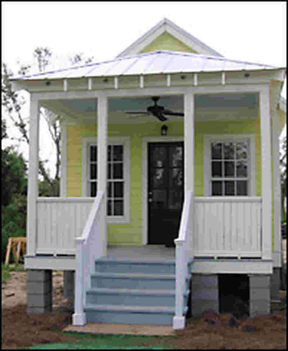 A 'Katrina cottage' in the newly dedicated Cottage Square in Ocean Springs, Miss.