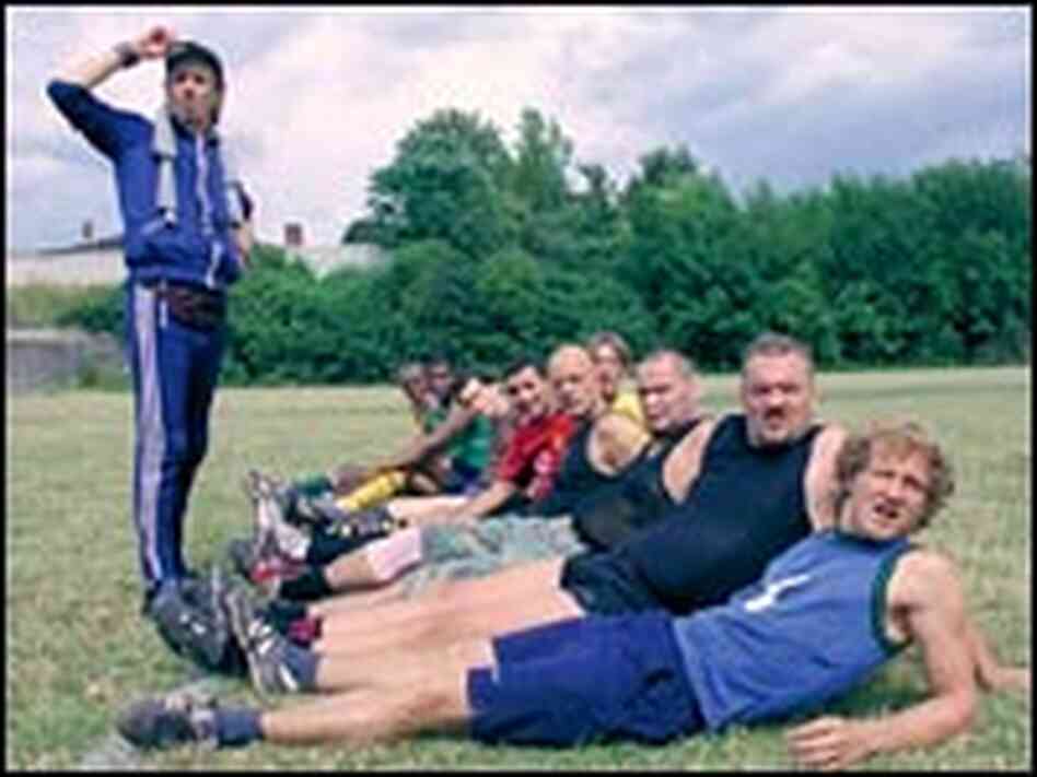 A scene from the German comedy 'Guys and Balls.' A scene from the German comedy 'Guys and Balls.'