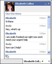 screenshot of chat stream