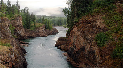 A flowing stream.