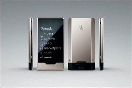 Several views of the Microsoft Zune HD. Photo courtesy of Microsoft.