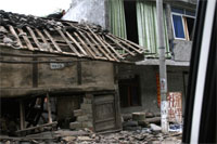 damaged Sichuan house