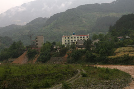damaged Sichuan village