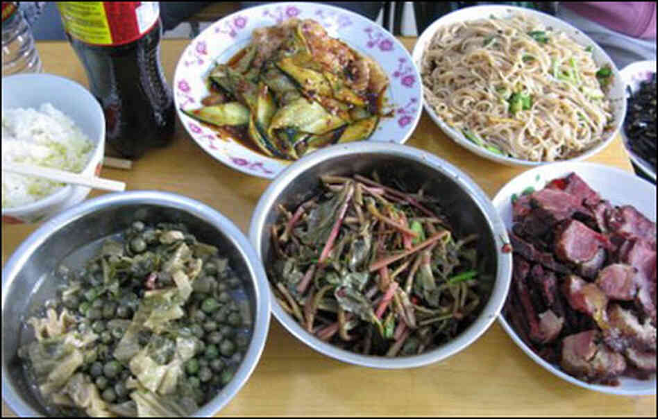 A Chinese feast. Photo: Melissa Block, NPR. A Chinese feast. Photo: Melissa Block, NPR.