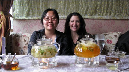 Melissa Block and Wang Dan.