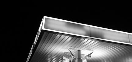 Gas station at night