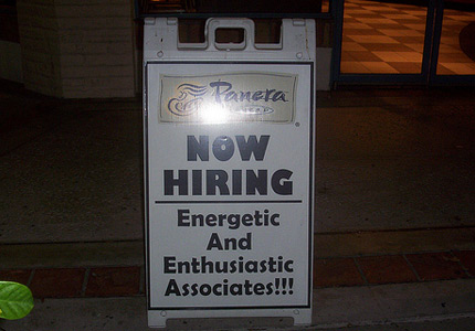 Hiring sign