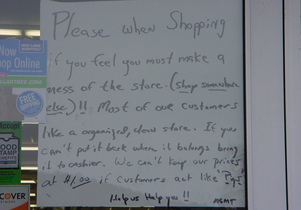 Management sign