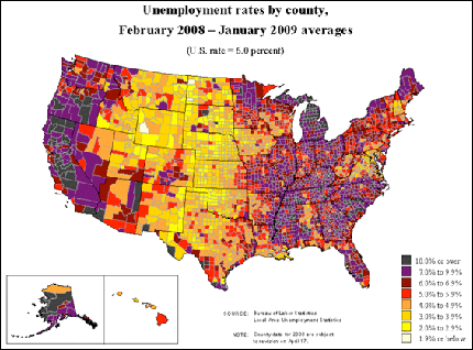 Unemployment by county