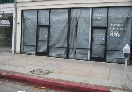dark storefront