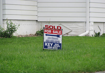 A sold sign