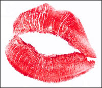 lipstick kiss mark
