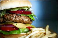 burger and fries