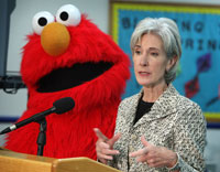 elmo swine flu sebelius vaccine