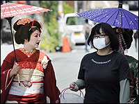 Japanese women with masks