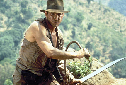 Harrison Ford as Indiana Jones.