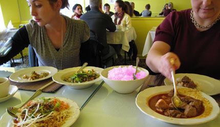 Lunch with Purple Rice