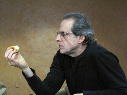 Peter eating apple