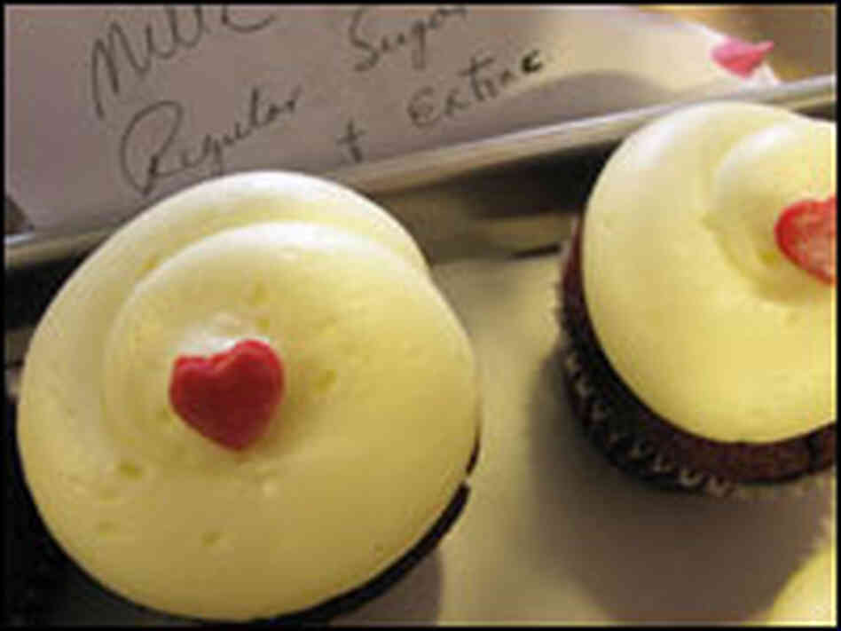 Red velvet cupcakes at Georgetown Cupcake. Red velvet cupcakes at Georgetown Cupcake.