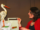 Hannah accepts a gift from the stork Hannah accepts a gift from the stork