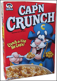 Cap'n Crunch cereal box