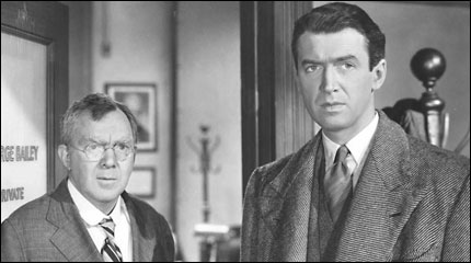 Thomas Mitchell and James Stewart in 'It's A Wonderful Life'