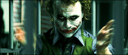 heath Ledger as the Joker.