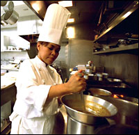 Cristeta Comerford in the White House kitchen