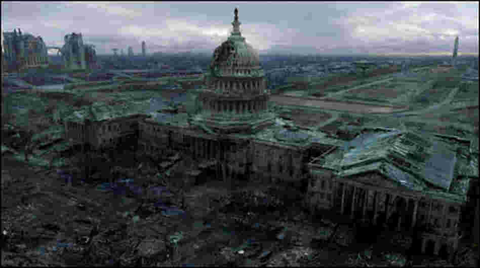 An image of a destroyed Capitol building from the videogame Fallout 3 An image of a destroyed Capitol building from the videogame Fallout 3