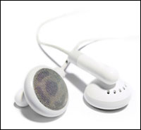 white earbuds