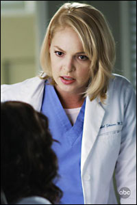 Katherine Heigl as Izzie Stevens on Grey's Anatomy