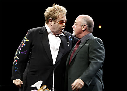 Elton John and Billy Joel at a March 30 concert
