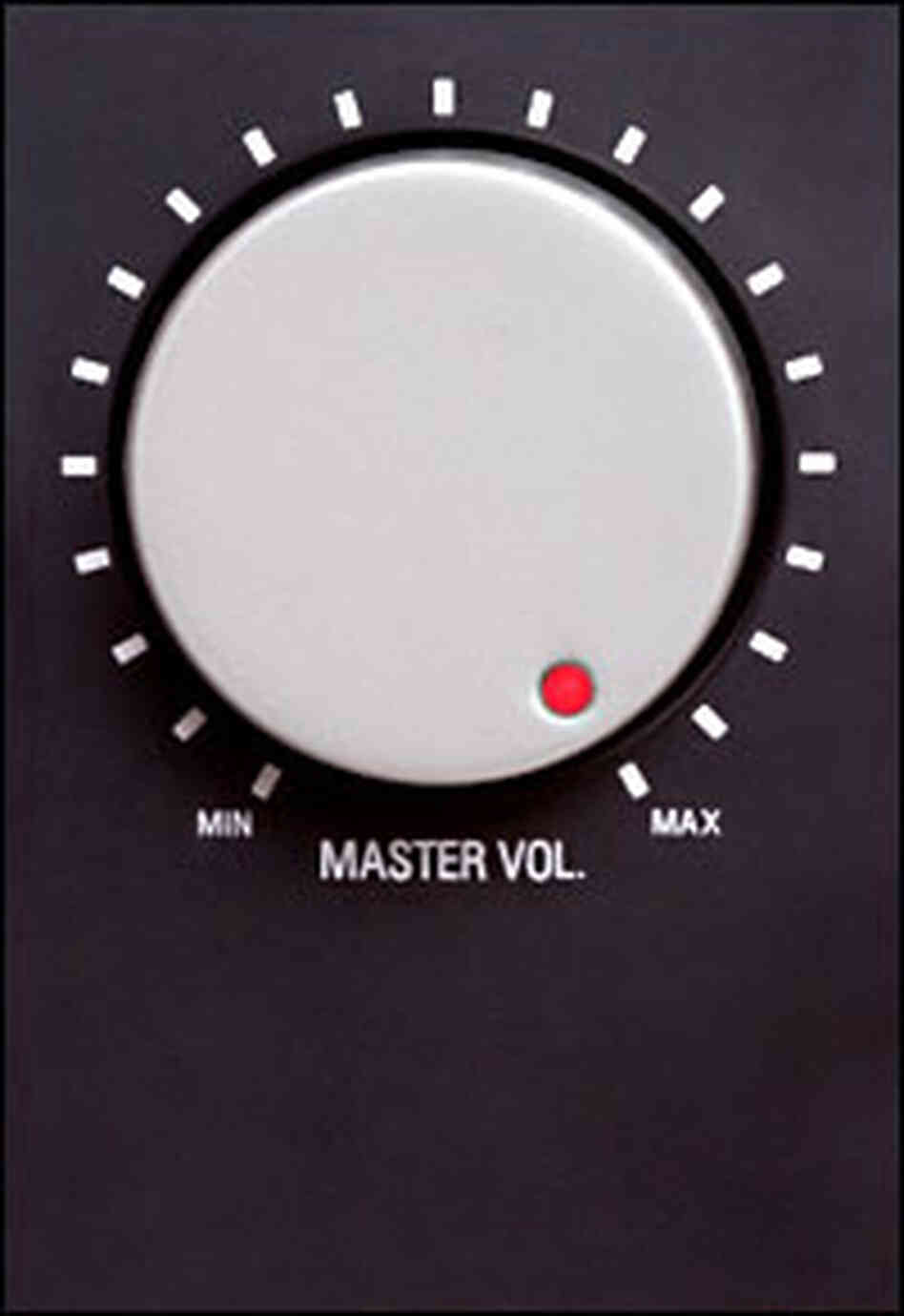 a volume knob turned all the way up a volume knob turned all the way up
