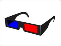 A pair of 3D glasses