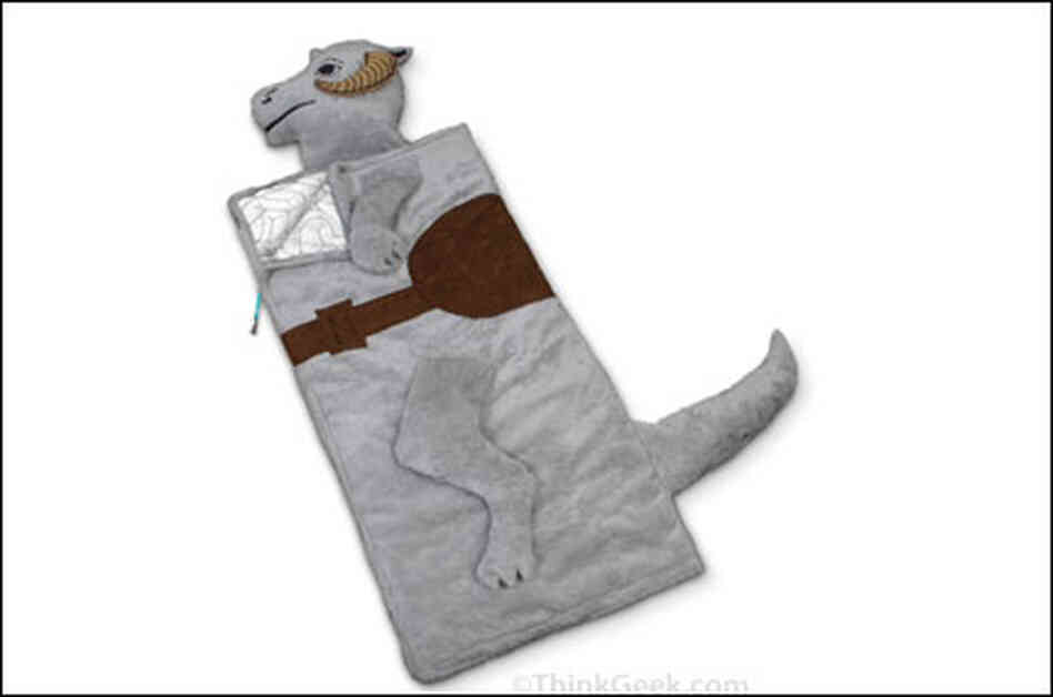 a sleeping bag shaped like a Tauntaun a sleeping bag shaped like a Tauntaun