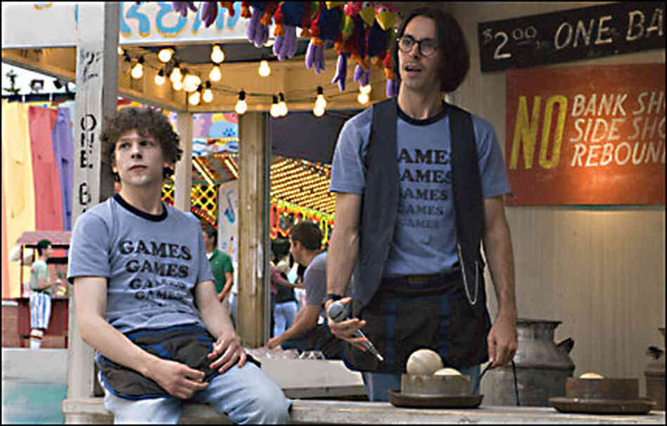 Jesse Eisenberg and Martin Starr in Adventureland Jesse Eisenberg and Martin Starr in Adventureland