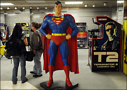 Michael Jackson's statue of Superman