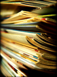 a stack of comic books