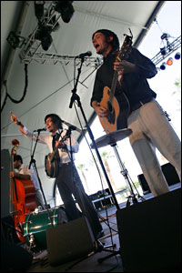 The Avett Brothers perform at the Coachella festival in April 2007
