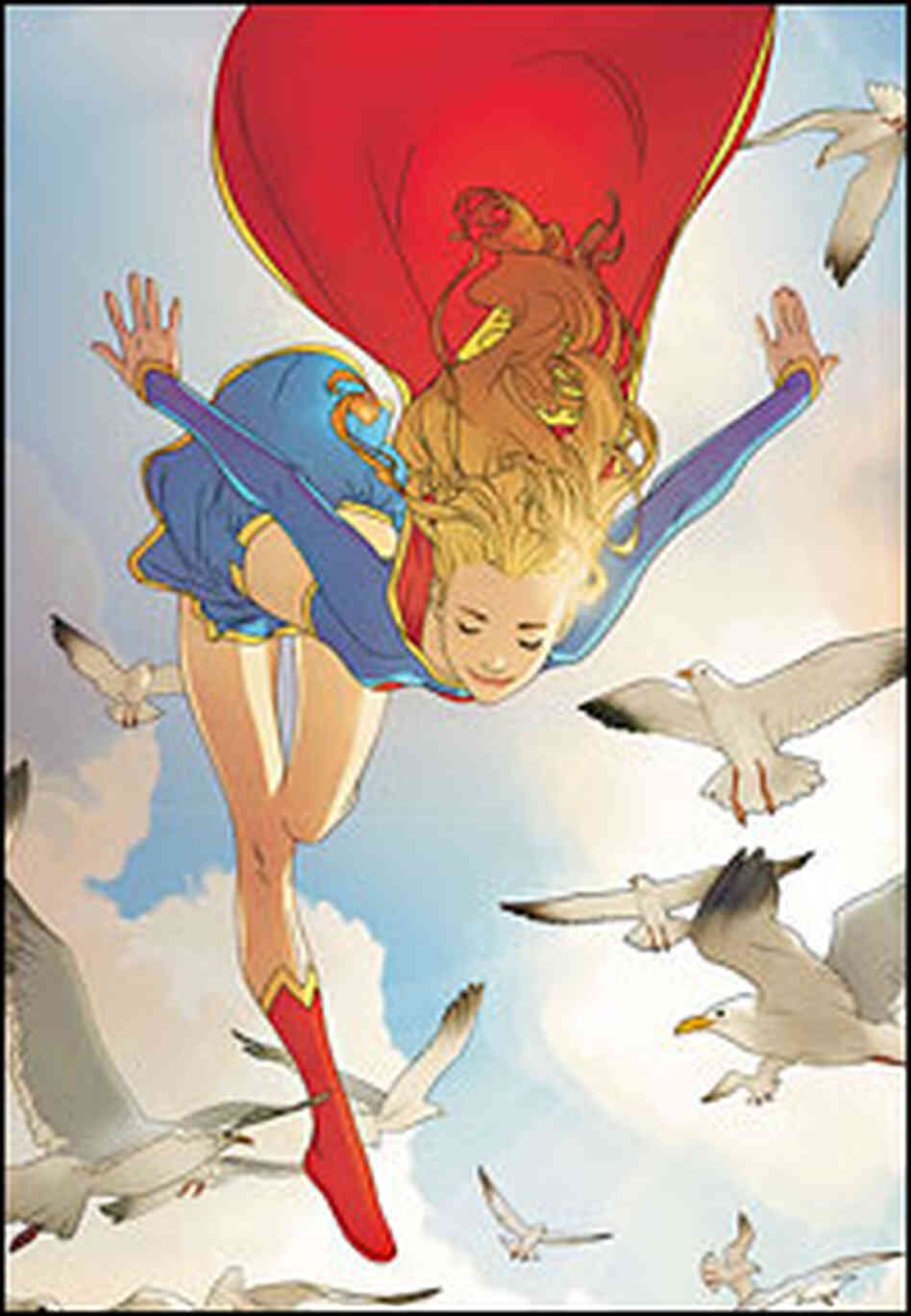 Supergirl flying confidently Supergirl flying confidently