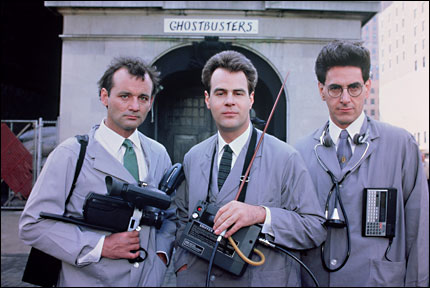 Bill Murray, Dan Aykroyd and Harold Ramis in Ghostbusters