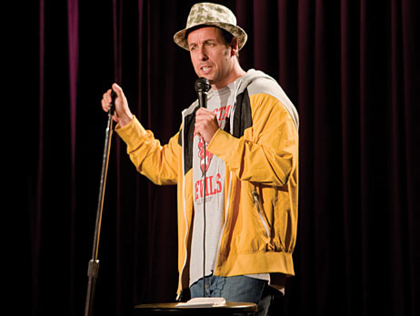 Adam Sandler doing stand-up comedy as George Simmons in Funny People.