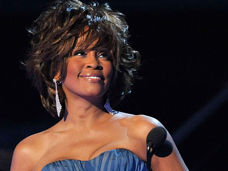 Whitney Houston at the Grammy Awards in February 2009.