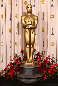 An Oscar statuette.
