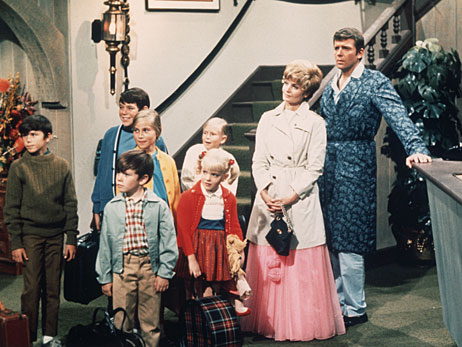 The cast of 'The Brady Bunch' in the pilot, aired in 1969.